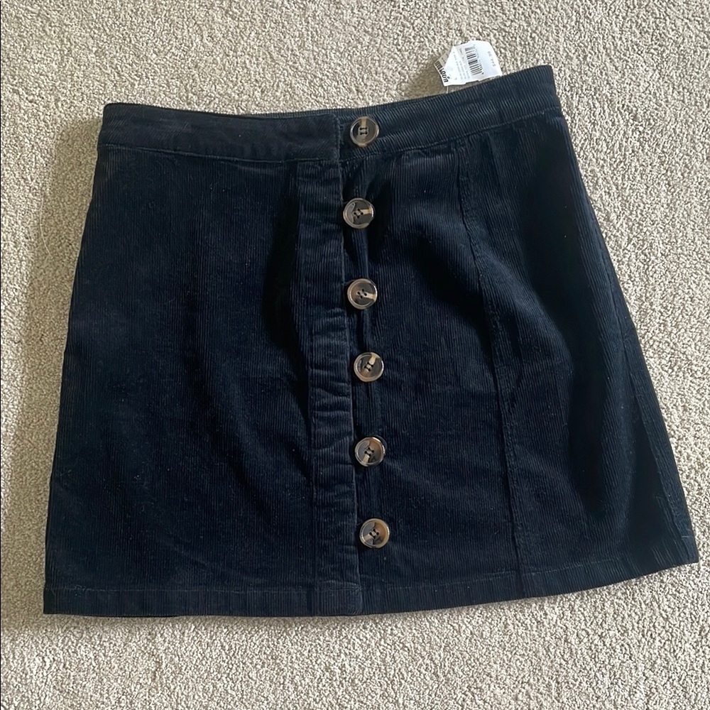 Wishlist Black Corduroy Mini Skirt